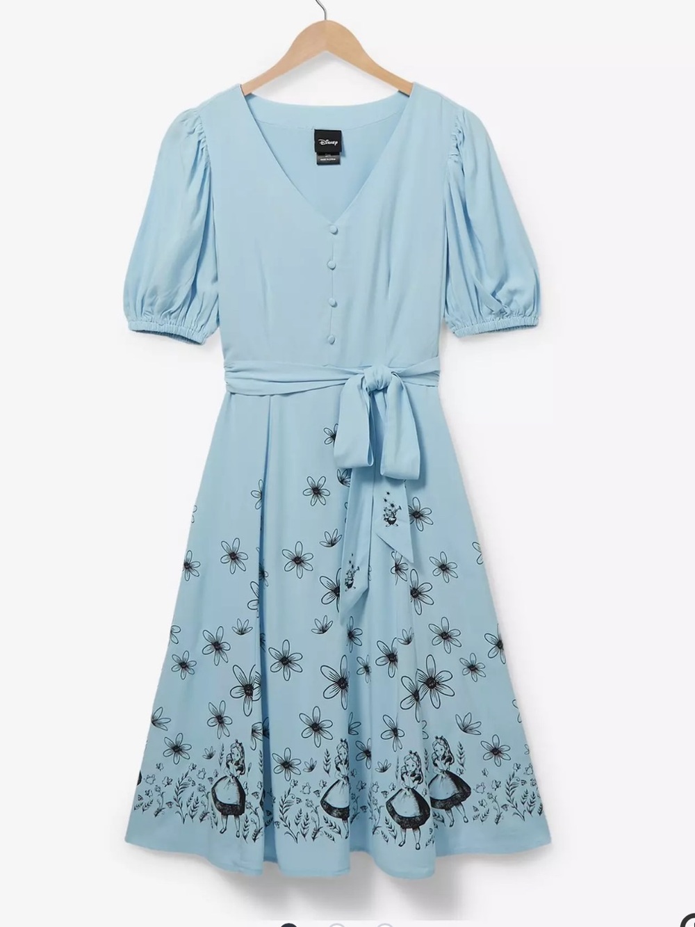 Disney Alice in Wonderland Floral Alice Midi Dress - BoxLunch Exclusive